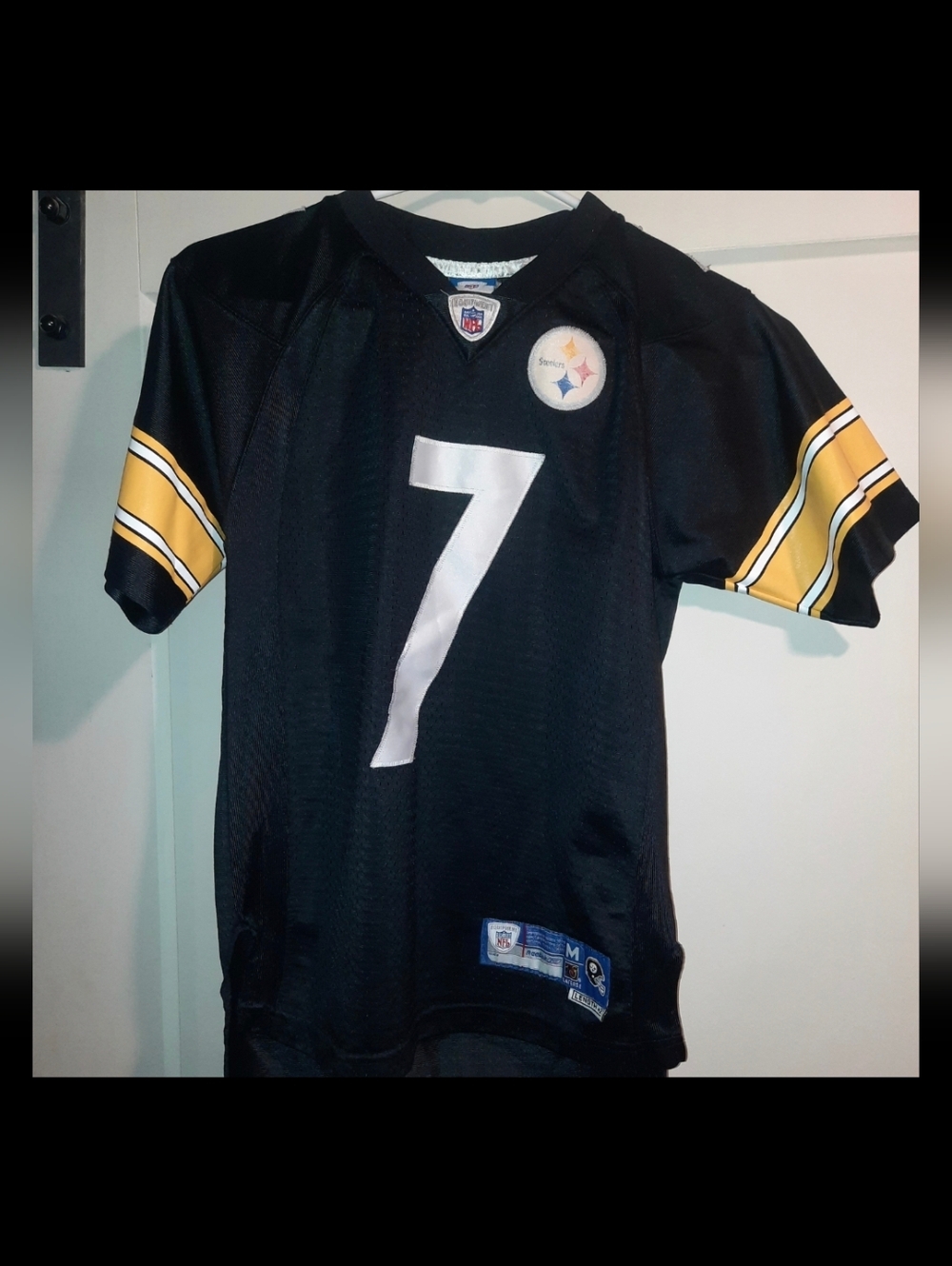 Vintage Kids #7 Roethlisberger Pittsburgh Steelers Nfl Football Jersey